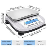 Lab Scale 5000g/0.01g High Precision Digital Scale Analytical Balance Electronic Scale for Kitchen Lab Weighing WELLiSH