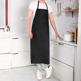 NEU SAFETY 2pc Bib Apron Set, Waterproof and Durable, Large Size 43.3x28.7 Inches, Black PVC Vinyl Coated, Ideal for Dog Grooming, Dishwashing, NEU SAFETY