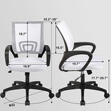 Home Office Chair Ergonomic Desk Chair Mesh Computer Chair with Lumbar Support Armrest Executive Rolling Swivel Adjustable Mid Back Task Chair for BestOffice