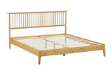 NTC Ruby Rustic Oak Wooden Bed Frame with Headboard - Effortless Assembly and Silent Slats System NTC
