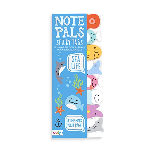OOLY Note Pals Mini Sticky Tabs - Sea Life - 120 Paper Tabs Ooly