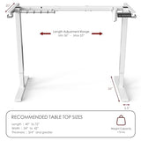 SHW Electric Stand Up Desk Frame Workstation | Ergonomic Standing Height Adjustable Computer Desk for Home and Office | White SHW