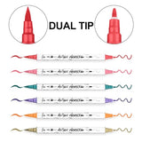 TRANSON 36 Colors Acrylic Paint Marker Pen Set Fine and Brush Dual-tip for Canvas Rock Wood Leather Ceramic DIY Painting TRANSON