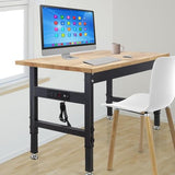 Work Benches, Adjustable Height Work Table, Heavy Duty Husky Workbench Portable Table 2000 LBS Load Capacity,with Power Outlet and Wheels for AHGOKL