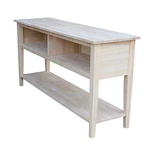 International Concepts Unfinished Entertainment/TV Stand, 60-Inch, Unfinished IC International Concepts