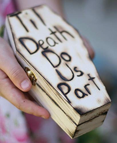 Creative Hobbies Large 12 Inch Halloween Coffin Box, Fillable Hinged Box for Halloween Décor, Party Favor, Goth, Decoration, Coffin Ring Box, Pet Creative Hobbies