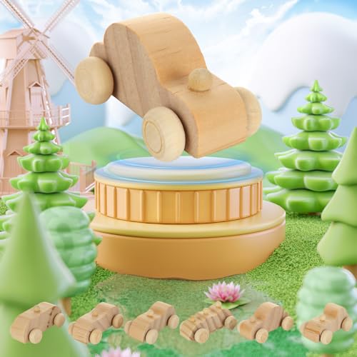 SHUESS 24 Packs Wooden Cars to Paint Unfinished Wooden Cars for Craft Cars DIY Wood Toy Car for Handcraft Projects Family Time SHUESS