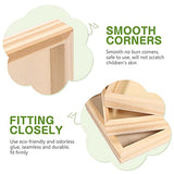 BESPORTBLE 6pcs Unfinished Wood Tray for Home Decor and Craft Projects - Painting Tray Puzzle Blocks Tray for Kids BESPORTBLE