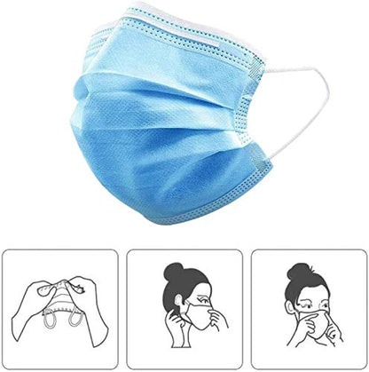 TATUBE 50Pcs Mouth, Disposable Face Mask for Unisex Outdoor, Protection Anti Dust Mask - WoodArtSupply