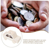 TEHAUX Unfinished Piggy Bank Coin Storage Cases Versatile Coin Case Change Container Unfinished Coin Bank Multi-Function Saving Banks Blank Piggy TEHAUX