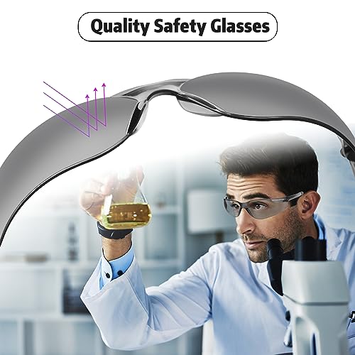 Salfboy Safety Glasses for Men Women ANSI Z87.1 Safety Glasses Bulk UV Protective Eyewear Scratch-Resistant 50PCS - WoodArtSupply