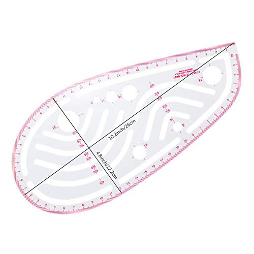 NEWMAY 6 Stlye Sew French Curve Ruler Metric Shaped Plastic Sewing Tools Measure Ruler for Sewing Pattern Making Design DIY Dress Clothing, Bendable NEWMAY