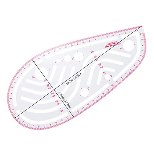 NEWMAY 6 Stlye Sew French Curve Ruler Metric Shaped Plastic Sewing Tools Measure Ruler for Sewing Pattern Making Design DIY Dress Clothing, Bendable - WoodArtSupply