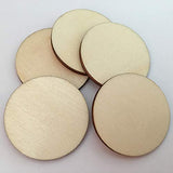 Healifty 100PCS Decorative Wood Slices Embellishments Unfinished Wood Slices Tree bark Wood Discs Wooden Cutouts Unfinished Coaster Wooden Slices for Healifty