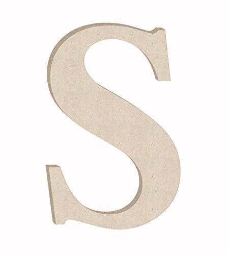 Wooden Letters Unfinished 24'' Times S Craft, Blank Wood Monogram Alphabet Letter Wall Art, DIY - WoodArtSupply