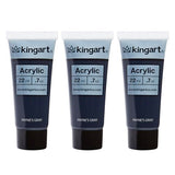 KINGART 500-145 PRO Artist Quality Payne's Gray Acrylic Paint, 22ml (0.74oz) Tubes, 3 Pack - Set (66ml Total), Payne's Gray KINGART