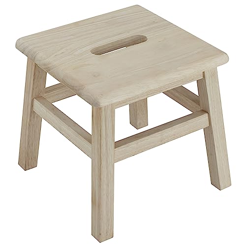 eHemco Solid Hardwood Step Stool, 12.25 Inches, Unfinished, Set of 2 eHemco