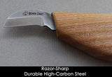 BeaverCraft Chip Carving Knife C6 1" Wood Carving Knife for Fine Chip Carving Wood and Stop Cuts Detail Chip Knife for Wood Carving Wood BeaverCraft
