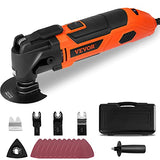 VEVOR Multitool Oscillating Tool Corded 2.5 Amp, Oscillating Saw Tool with LED Light, 6 Variable Speeds, 3.1° Oscillating Angle, 11000-22000 OPM, VEVOR