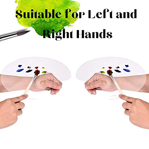 2 Pack of Clear Paint Palettes for Acrylic Painting, 12x8 French Style Oval Plexiglass Transparent Art Paint Pallet Holder Tray for Artist Painter Performore