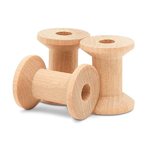 Hourglass Wooden Spools 1-1/8 x 7/8-inch Pack of 500 Birch Wood spools for Crafts and Unfinished Wood Ornaments by Woodpeckers