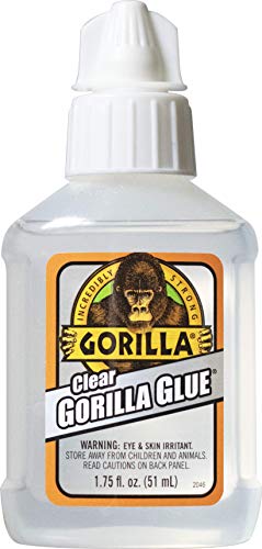 Gorilla Clear Glue, 1.75 ounce Bottle, Clear (Pack of 1) Gorilla