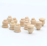 AirAds Dollhouse 1:12 Miniature Furniture Legs Bookcase Hutch Legs Unfinished Wood (Set 4pcs) Air-Ads Supplies