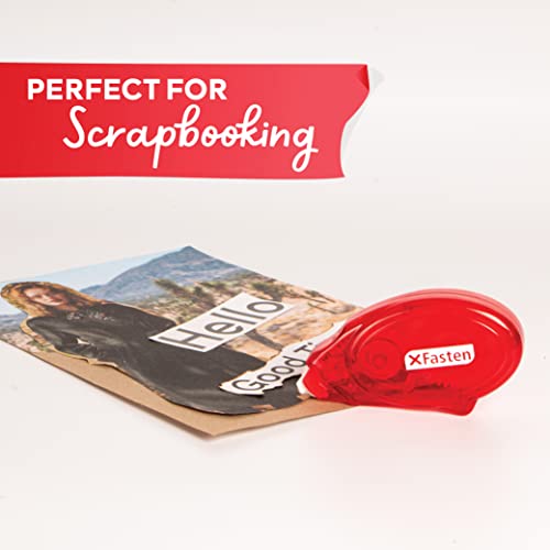 XFasten Adhesive Roller for Scrapbooking, 8mm x 30ft 4-Pack Double Sided Glue Tape Roller, Scrapbook Supplies for Adults, Photo Tape for Scrapbooking XFasten