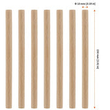 HOZEON 100 PCS 3/8 x 6 Inch Dowel Rods Wood Sticks, Natural Wooden Dowel Rods Dowel Sticks, Unfinished Wood Sticks for Crafts and DIY Project HOZEON