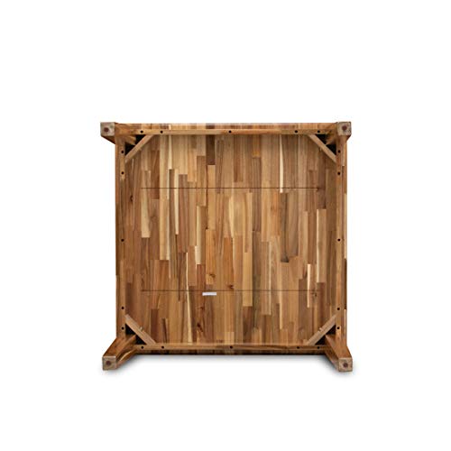 East West Furniture Oxford Square Dining Table for Small Spaces, 36x36 Inch, Natural East West Furniture