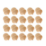 Healifty Unfinished Wood Acorn DIY Natural Wooden Acorn for Arts and Crafts for Children Kid Graffiti Rustic Wedding Party Decorations 30pcs Healifty