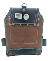 LEATHER GOLD Nail Pouch | Leather Tool Pouch 3150DP, 5 Pockets, Black, Oil-Tanned Leather, Heavy Duty Carpenter Tool Belt with Reinforced Seams and 2 Leather Gold