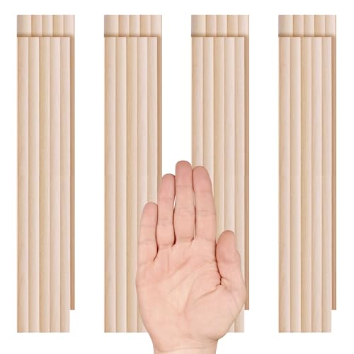 40 PCS Dowel Rods 12 inch Wood Craft Sticks Wooden Dowels for Crafts 3/8 Dowel Bamboo Wood Rod Bass Wood Sticks Long Wooden Sticks Unfinished Wood - WoodArtSupply