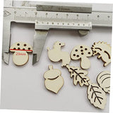 DECHOUS 50pcs Pieces Unfinished Wooden Slices Accessories Unfinished Wooden Animal Figures Hanging Decor Blank Wooden Slices Hanging Ornaments Wooden DECHOUS