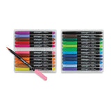KINGART Pro, Water-Based Ink, Set of 24 Unique & Vivid Colors Brush Pens, Assorted 24 Piece KINGART