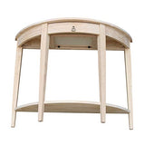 IC International Concepts Half Moon Console Table, 42 in W x 16 in D x 31 in H, Unfinished IC International Concepts