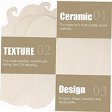 Yardenfun 3pcs Wooden Pumpkin Decoration Unfinished Wooden Pumpkin Cutouts Fall Decorations DIY Wood Pumpkins Wooden Pumpkin Shapes Paint Kits White Yardenfun