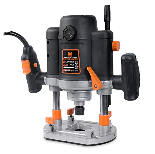 WEN RT6033 15-Amp Variable Speed Plunge Woodworking Router Kit with Carrying Case & Edge Guide WEN