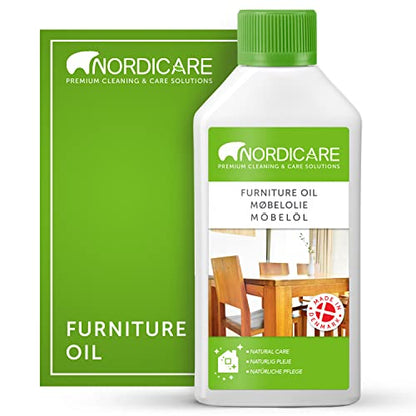 Nordicare Wood Oil Colorless - Premium Walnut Oil, Teak Oil, Wood Oil Furniture for Oak, Beech, Teak, Walnut, Pine, Larch - Natural Furniture Wood