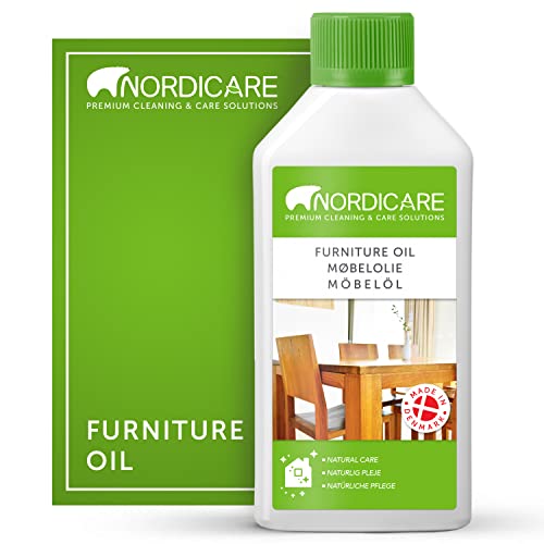 Nordicare Wood Oil Colorless - Premium Walnut Oil, Teak Oil, Wood Oil Furniture for Oak, Beech, Teak, Walnut, Pine, Larch - Natural Furniture Wood - WoodArtSupply