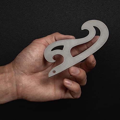 3pcs Steel French Curve Rulers Set, Metal Drafting Drawing Cutting Template for Leather Craft Projects Tool, Leather Cutting Ruler Stencil, StryiCarvingTools