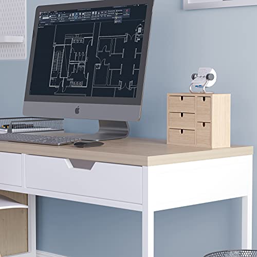 brightmaison BGT Capri Desk Organizer for Office Supplies, Sewing Kit & Jewelry Box, Decorative - Small Wooden Box DIY Project Unfinished Wood brightmaison