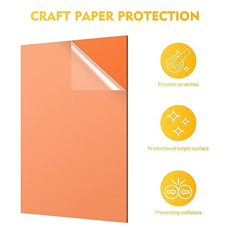 Frddiud Laser Engraving Blank ABS Double Color Plastic Sheet, 11.8x7.9x0.05 inch Materials Double Color Plastic Sheet for Interior Signs, Badges, DIY Frddiud