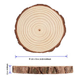 14 PCS 6.3-6.7 Inch Natural Wood Slices, 3/5 Inch Thick Unfinished Wood Slices for Crafts, Wedding, Decoration, Painting MUKCHAP