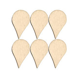 ARTIBETTER Wedding Decor 100 Pcs 30x18mm Wooden Slices Blank Unfinished Wood Teardrop Shaped Wooden Crafts Wood Cutout Ornament for DIY Art Craft ARTIBETTER