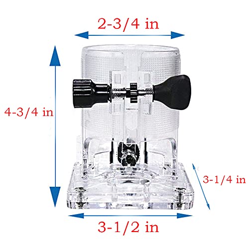 Woodworking Trimmer Router Transparent Plastic Base Power Tool Protective Shield Accessory Base (Model 2 (Enhanced)) Auto-plaza
