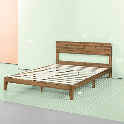 ZINUS Julia Wood Platform Bed Frame / Solid Wood Foundation with Wood Slat Support / No Box Spring Needed / Easy Assembly, King