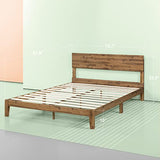 ZINUS Julia Rustic Wood Platform Bed Frame - King Size, Easy Assembly, No Box Spring Required Zinus