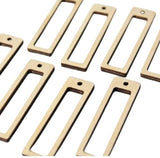 ALL SIZES BULK (12pc to 100pc) Unfinished Wood Laser Cutout Bar Bars Hollow Rectangle Dangle Earring Jewelry Blanks Shape Crafts Made in Texas Texan Wood Crafts