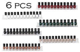 Sooyee 6 Pack Nail Polish Organizer Wall Mounted Shelf, Holder, Clear Acrylic Rack,Paint Organizer,Essential Oil Shelf Display 66-90 Bottles Sooyee
